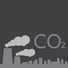 Air Polluting in flat style Illustration.