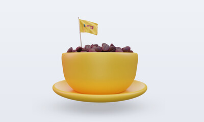 3d coffee day Sri Lanka flag rendering front view