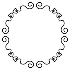 swirl heart frame

