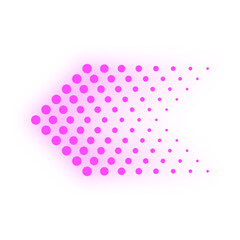 neon dots pattern arrow
