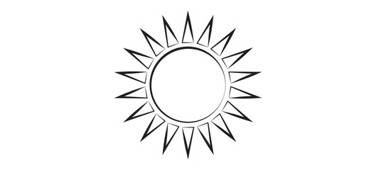 Vector illustration of the sun
