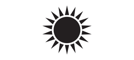 Heating mode button vector icon. Sunny, sunny flat sign for mobile concept and web design. Air heating system glyph icon. Summer symbol, logo illustration. Vector graphics