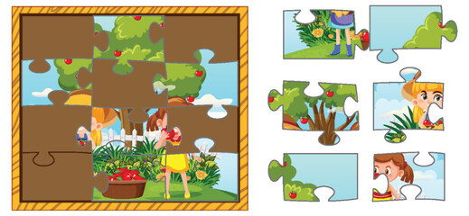 Photo jigsaw puzzle game template