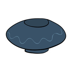 Blue vase for flowers.