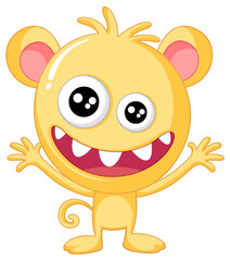 Cute monster with face expression