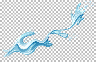 Water splash on grid background