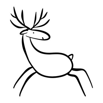 Deer in the doodle style