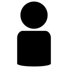 Person Icon in schwarz als Symbol für Nutzerkonto, Ansprechpartner oder Kontakt