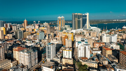 aerial view of Dar es Salaam, Tanzania