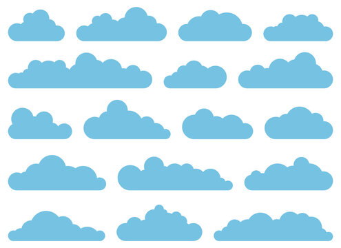 Cloud icon in flat style vector illustration