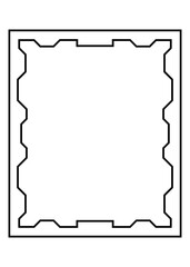 Obraz premium tech art rectangle frame 