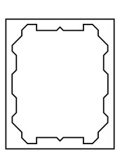 Obraz premium tech art rectangle frame 