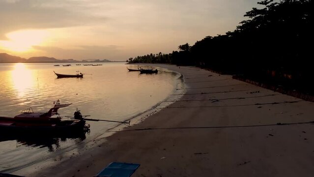 Flying in the Sunrise on Koh Mook Island