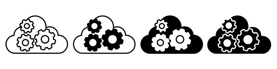 IOT icon vector. cloud service illustration sign. smart digital symbol or logo.