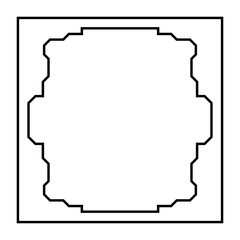 Fototapeta premium tech art square frame 