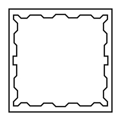 Obraz premium tech art square frame 