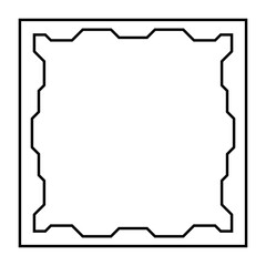 Obraz premium tech art square frame 