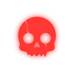 Fototapeta premium neon skull element 