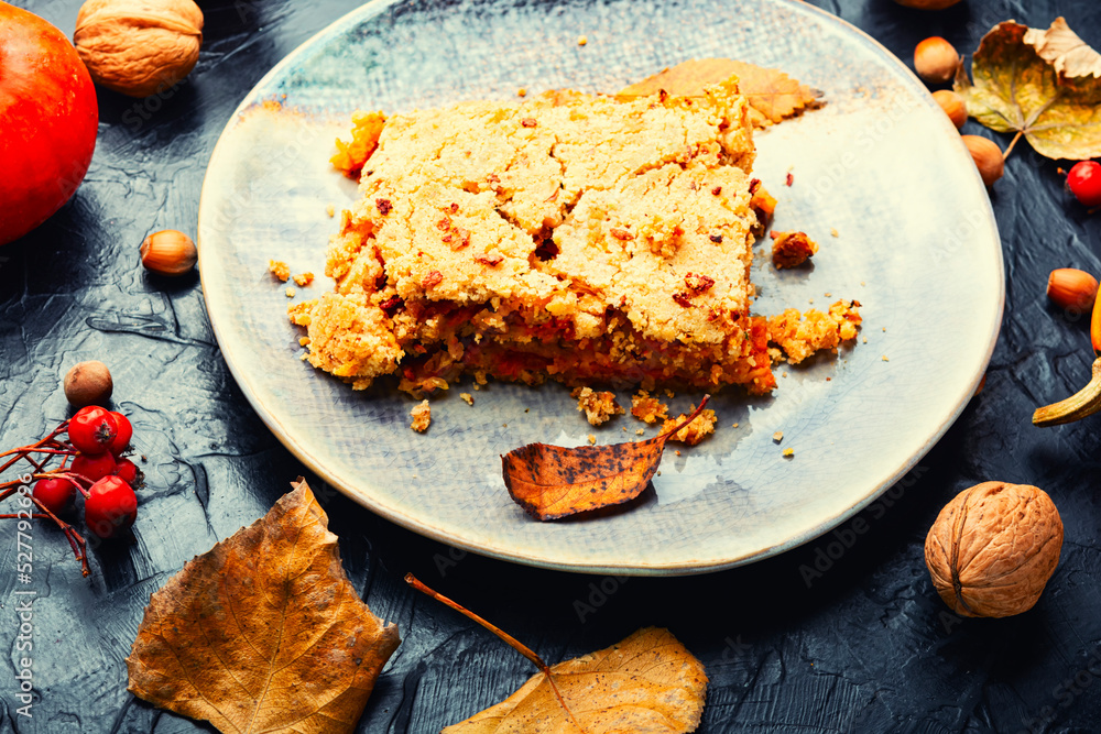 Wall mural Delicious pumpkin cake