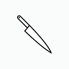 Knife Icon. Kitchen Utensil Symbol - Vector.