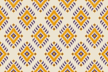 Ikat ethnic pattern traditional. Seamless pattern in tribal. Design for background, wallpaper, vector illustration, textile, fabric, clothing, batik, carpet, embroidery.