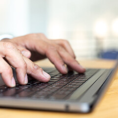 The world of technology and internet communication, Financial professionals use laptop to calculate and check real estate earnings, Finance and Tax Technology concept..