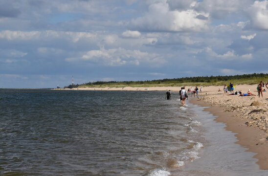 Stogi Beach in Danzig im Sommer