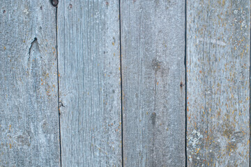 Background of horizontal old blue wooden boards