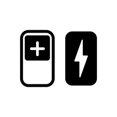 Electric battery line icon. Electricity, high voltage, power supply, wire, wiring, caution, charge, battery, plug, socket. Technology concept. Vector line icon for Business and Advertising
