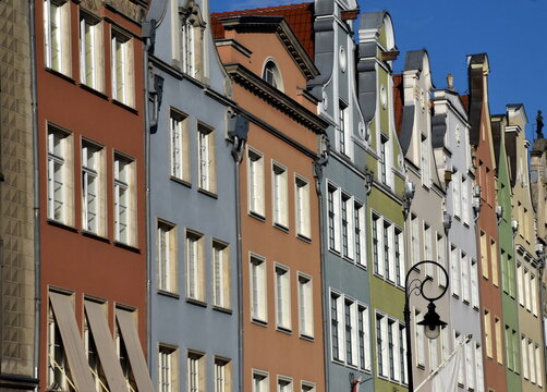 Bunte H&auml;user in der Altstadt von Danzig