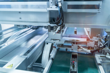 robot gripping and smart robot working on smart factory,industry 4.0 and technology.