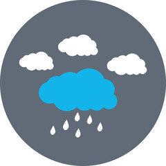 Heavy Raining Vector Icon