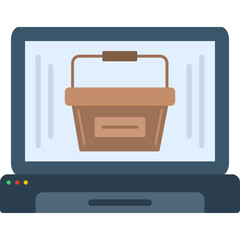 Online Shopping Basket Icon