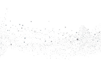 Light silver glitter confetti background. White festive texture.