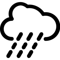 Heavy Raining Vector Icon