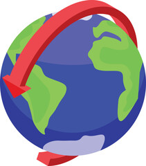 World icon isometric vector. Globe travel. Map tour