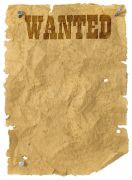 Wanted poster Wild West style