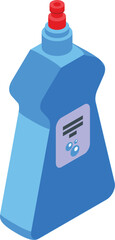 Dishwashing detergent icon isometric vector. Liquid bottle. Label product