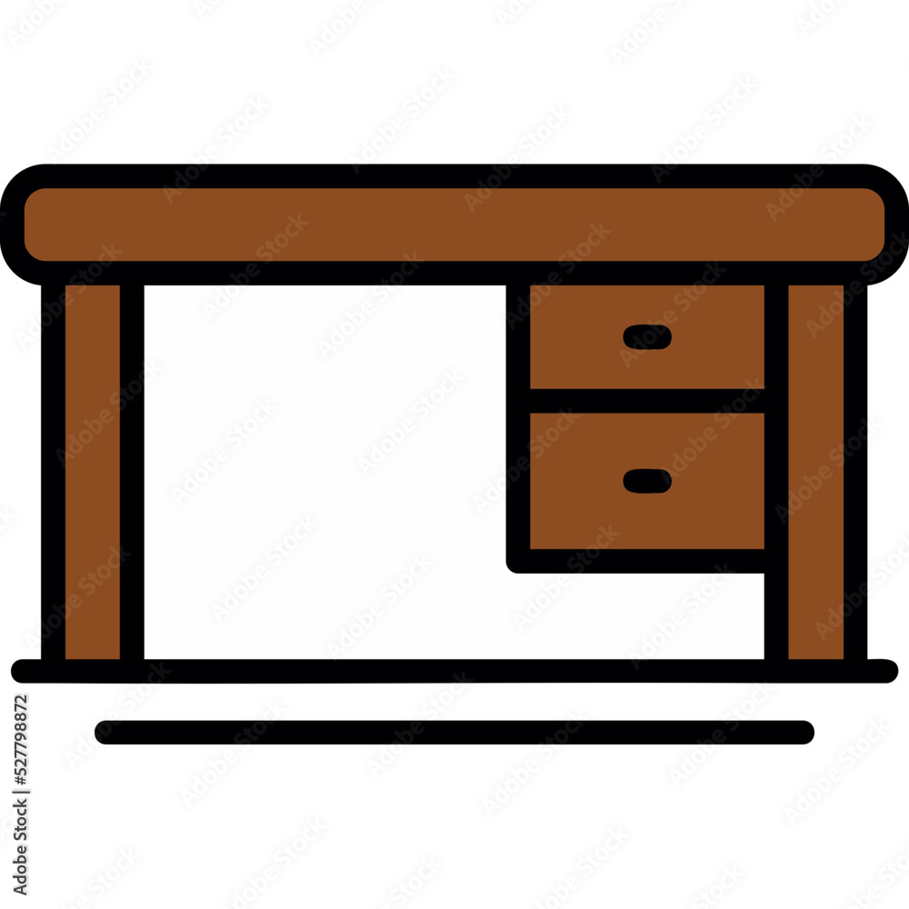 Wall mural desk icon