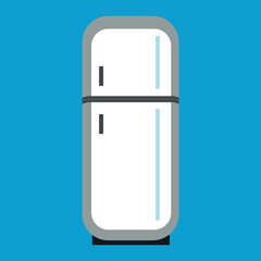 Two-chamber refrigerator, illustration, vector