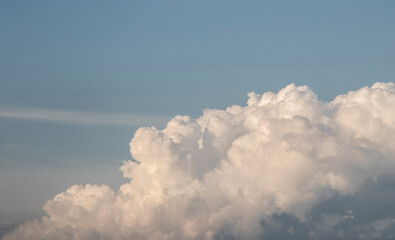 Clouds at sunset, amazing sky, nature background