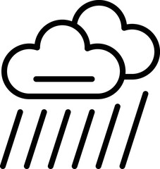 Rain cloud learn icon outline vector. School education. Social classroom