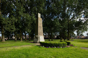 Fototapeta premium Immingham, Lincolnshire UK, June 2020, view of the Pilgrim memorial