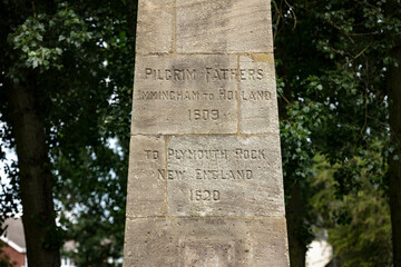 Immingham, Lincolnshire UK, June 2020, view of the Pilgrim memorial