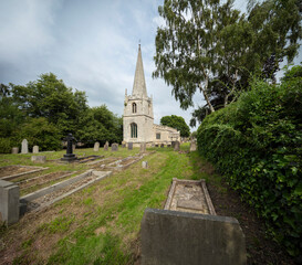 Scrooby, Nottinghamshire, UK, June 2020, view of St Wilfreds Church