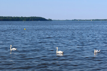 The Zegrze Reservoir (Zegrze Lake, Zegrzynski Lagoon) man-made reservoir in Poland, located north of Warsaw. Nieporet, Poland