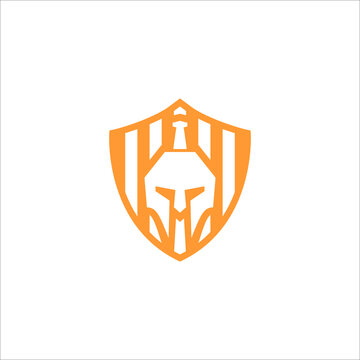 shield and spartan logo