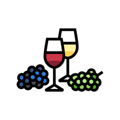 wine red white color icon vector. wine red white sign. isolated symbol illustration