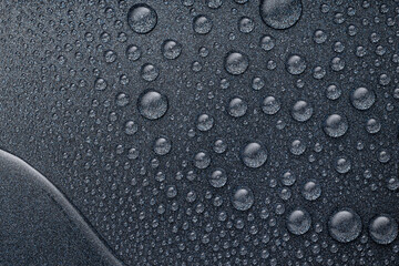 Small drops on a heat-resistant gray surface