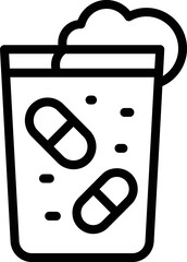 Capsule diet icon outline vector. Natural food. Cooking meal